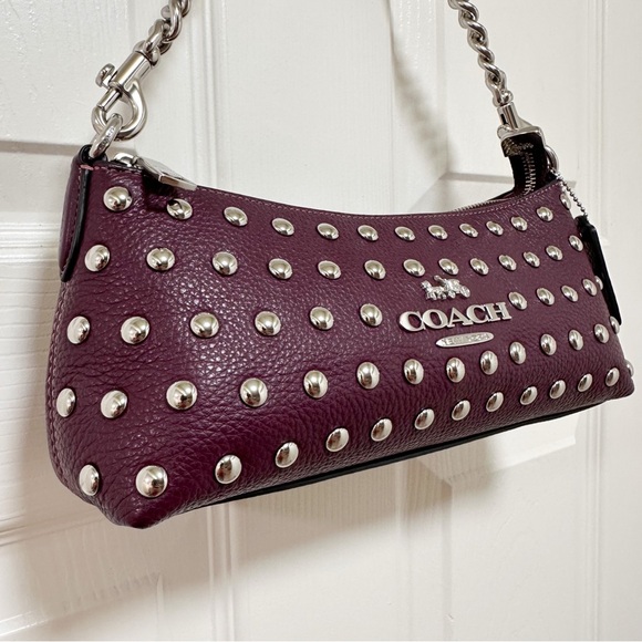 Coach Charlotte Refined Pebbled Leather Baguette Shoulder Bag - Picture 3 of 16